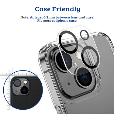 iPhone 15 / iPhone 15 Plus Tempered Glass Compatible For Back Camera Lens HD